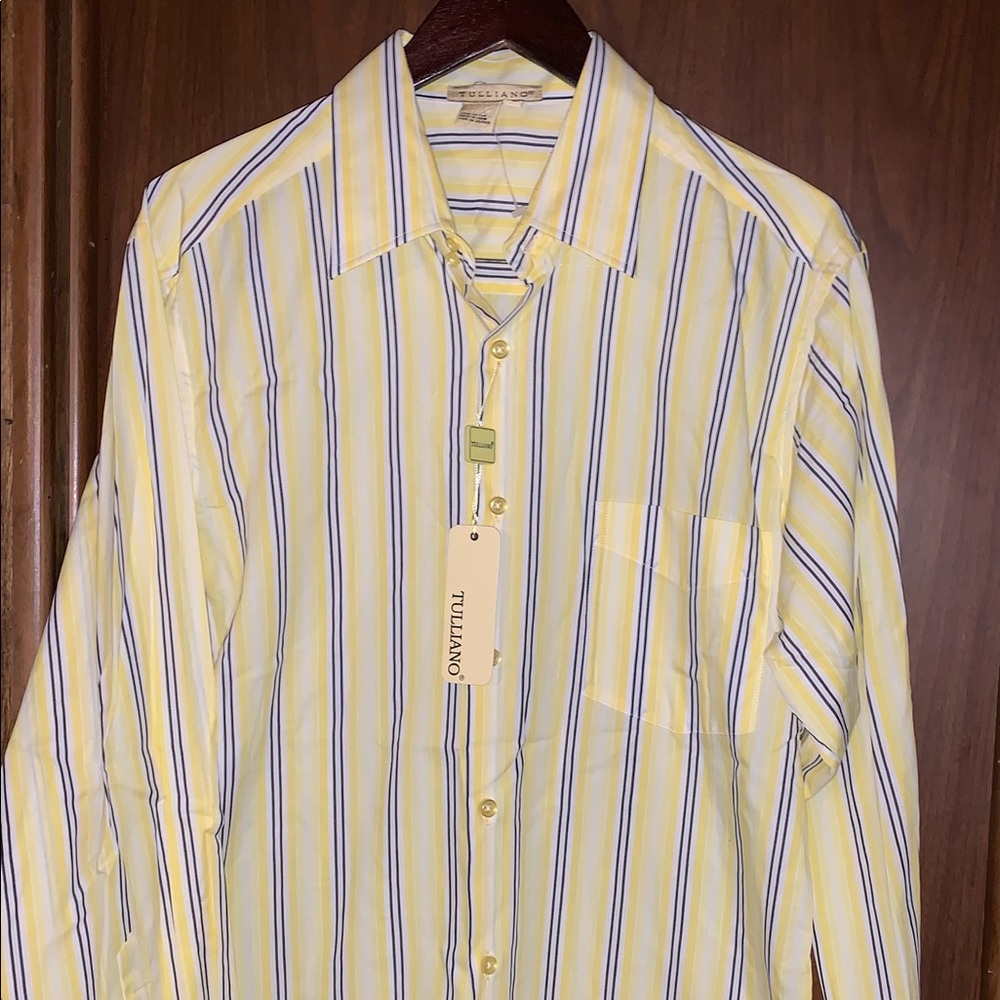 Tulliano Long Sleeved Buttoned Down Shirt Yellow
